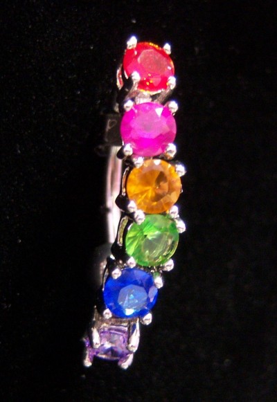 rainbow pride top-down navel dangle