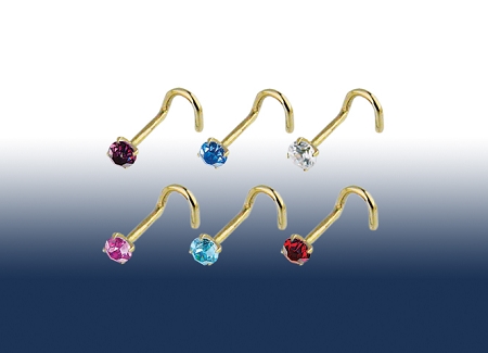 Gemmed Nose Screws